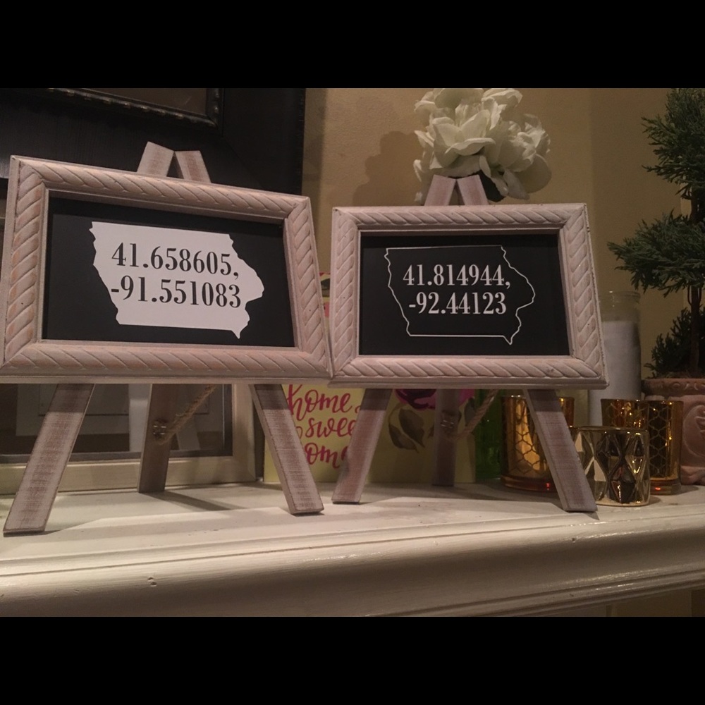 Rustic easel with coordinates! - Picture 2 of 2